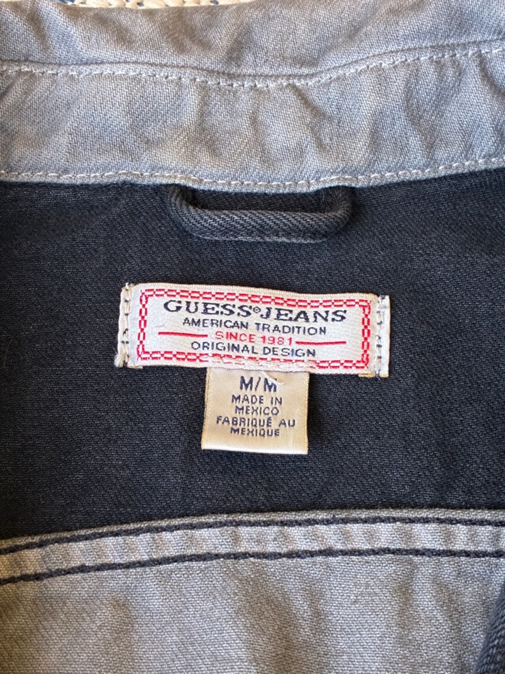 2-Piece Two-Tone GUESS? Jeans Jacket and Jorts Set - M Jkt / 26" Shorts - Picture 5 of 10